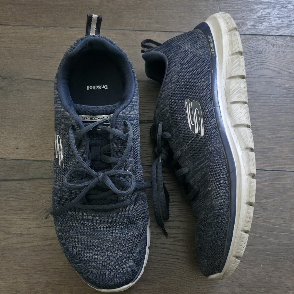 Skechers Men's Navy Slip-On Knit Sneakers